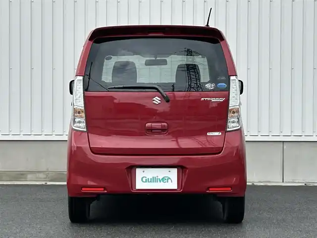 スズキ ワゴンＲ スティングレー X 群馬県 2012(平24)年 10.2万km フェニックスレッドパール 社外SDナビ　AVN112MV/　(CD ワンセグ　USB ラジオ　USB）/ETC/オートライト/アイドリングストップ/革巻きステアリング/電動格納ミラー/純正フロアマット/ドアバイザー/取扱説明書/保証書