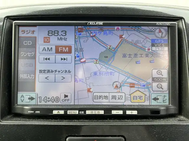 スズキ ワゴンＲ スティングレー X 群馬県 2012(平24)年 10.2万km フェニックスレッドパール 社外SDナビ　AVN112MV/　(CD ワンセグ　USB ラジオ　USB）/ETC/オートライト/アイドリングストップ/革巻きステアリング/電動格納ミラー/純正フロアマット/ドアバイザー/取扱説明書/保証書