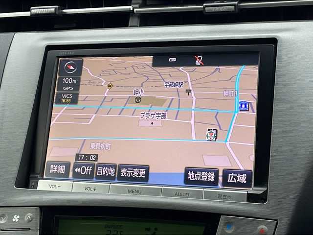 トヨタ プリウス S 山口県 2015(平27)年 9万km レッドマイカメタリック ワンオーナー/純正8インチSDナビ　【NSZA-X64T】/Bluetooth接続/DVD再生機能有/フルセグTV/バックカメラ/ETC/純正フロアマット/ステアリングスイッチ/スマートキー/スペアキー/プッシュスタート/LEDライト/社外17インチアルミホイール/社外エアサスペンション　【TEIN】/盗難防止装置