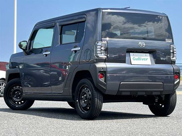ダイハツ タフト X 島根県 2023(令5)年 0.7万km クロムグレーメタリック 登録時走行距離6625km/ワンオーナー/純正ディスプレイオーディオ/フルセグテレビ/ApplecarPlay/Bluetooth/USB/HDMI/バックカメラ/ガラスルーフ/衝突軽減ブレーキ/横滑り防止/コーナーセンサー/プッシュスタート/LEDヘッドライト/スマートキー/ヘッドライトレベライザー/ドライブレコーダー/ETC/スタッドレスタイヤ積み込み