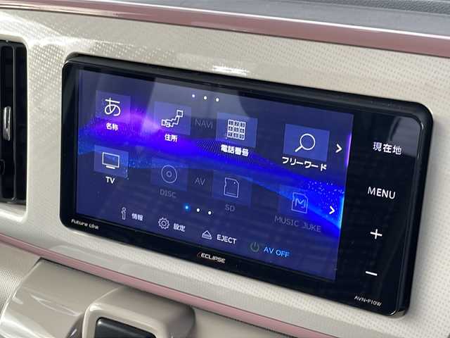 ダイハツ ムーヴ キャンバス G メイクアッフ SA Ⅱ 福岡県 2017(平29)年 4.7万km パールホワイトⅢ/ライトローズマイカメタリックⅡ 2トーン 社外7インチナビ/　（バックカメラ、TV、DVD、CD、AM、FM）/両側パワースライドドア/ETC/ドライブレコーダー前後/プリクラッシュ/横滑り防止装置/アイドリングストップ/プッシュスタート/スマートキー/スペアキー/パワーウィンドウ/電格ミラー/純正マット/ドアバイザー/保証書/取扱説明書