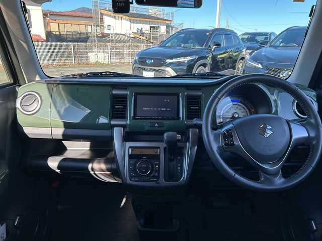 スズキ ハスラー Jスタイル 山梨県 2015(平27)年 3.9万km クールカーキパールメタリック/ホワイト2トーンルーフ 社外ナビ　/前席シートヒーター　/純正フロアマット　/前方ドライブレコーダー　/純正アルミホイール　/ＥＴＣ　/バックカメラ　/ベンチシート　/横滑り防止機能　/衝突軽減システム