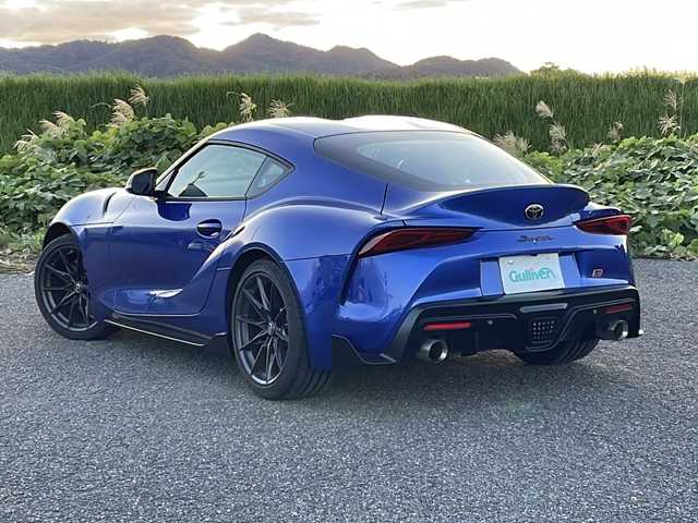 トヨタ スープラ RZ 新潟県 2024(令6)年 0.5万km 青Ｍ 純正HDDナビ/BT/USB/フルセグテレビ/バックカメラ/ETC/ドライブレコーダー/衝突被害軽減ブレーキ/レーンキープアシスト/クルーズコントロール/半革シート/パワーシート/シートヒーター /コーナーセンサー/ステアリングスイッチ/スマートキー/プッシュスタート/LEDヘッドライト/オートライト/オートハイビーム/社外19インチアルミホイール