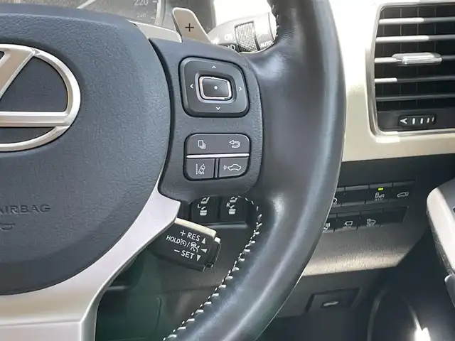 レクサス ＮＸ 300h バージョンL 福岡県 2019(令1)年 4.4万km マーキュリーグレーマイカ サンルーフ　/Lexussafetysense/レーダークルーズコントロール/レーンキープアシスト/ブラインドスポットモニター/ヘッドアップディスプレイ/ハンドルヒーター/三眼ＬＥＤへっどらいと/白革シート/前席エアシート/全席シートヒーター/純正ナビ　/全方位カメラ/フルセグTV/Bluetooth/ヘッドアップディスプレイ/パワーバックドア/純正18インチアルミホイール/ETC2.0/取扱説明書/保証書/エンジンスターターキー/カードキー/スペアキー×1