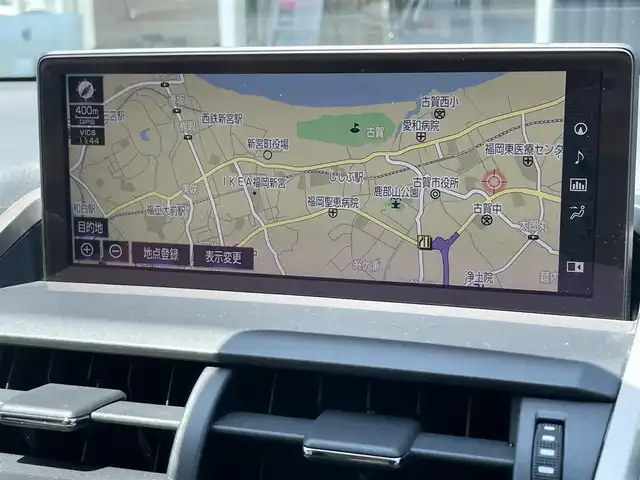 レクサス ＮＸ 300h バージョンL 福岡県 2019(令1)年 4.4万km マーキュリーグレーマイカ サンルーフ　/Lexussafetysense/レーダークルーズコントロール/レーンキープアシスト/ブラインドスポットモニター/ヘッドアップディスプレイ/ハンドルヒーター/三眼ＬＥＤへっどらいと/白革シート/前席エアシート/全席シートヒーター/純正ナビ　/全方位カメラ/フルセグTV/Bluetooth/ヘッドアップディスプレイ/パワーバックドア/純正18インチアルミホイール/ETC2.0/取扱説明書/保証書/エンジンスターターキー/カードキー/スペアキー×1