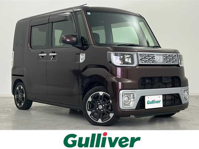 ダイハツ ウェイク G SA 宮城県 2015(平27)年 6.1万km プラムブラウンクリスタルマイカ 禁煙車/両側パワースライドドア/衝突軽減ブレーキ/社外7型ナビ/・CD・DVD・SD・USB/ワンセグTV/バックカメラ/ETC/革巻きステアリング/ステアリングスイッチ/LEDヘッドライト/フォグライト/ロールサンシェード/純正フロアマット/純正ドアバイザー/純正15インチアルミホイール/プッシュスタート/スマートキー/横滑り防止装置