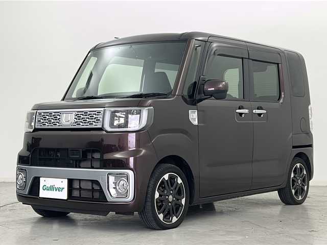 ダイハツ ウェイク G SA 宮城県 2015(平27)年 6.1万km プラムブラウンクリスタルマイカ 禁煙車/両側パワースライドドア/衝突軽減ブレーキ/社外7型ナビ/・CD・DVD・SD・USB/ワンセグTV/バックカメラ/ETC/革巻きステアリング/ステアリングスイッチ/LEDヘッドライト/フォグライト/ロールサンシェード/純正フロアマット/純正ドアバイザー/純正15インチアルミホイール/プッシュスタート/スマートキー/横滑り防止装置