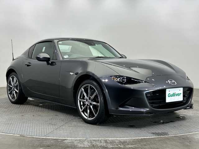 マツダ ロードスター ＲＦ S 栃木県 2022(令4)年 3.3万km マシーングレープレミアムM ６MT/メモリーナビ/（Bluetooth/USB）/衝突軽減システム/リアコーナーセンサーETC/ドライブレコーダー/禁煙車/レザーシート/シートヒーター/オートライト/LEDヘッドライト/横滑り防止装置/スマートキー/プッシュスタート/電動格納ミラー/本革ステアリング/純正アルミホイール