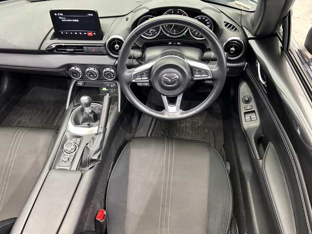 マツダ ロードスター ＲＦ S 栃木県 2022(令4)年 3.3万km マシーングレープレミアムM ６MT/メモリーナビ/（Bluetooth/USB）/衝突軽減システム/リアコーナーセンサーETC/ドライブレコーダー/禁煙車/レザーシート/シートヒーター/オートライト/LEDヘッドライト/横滑り防止装置/スマートキー/プッシュスタート/電動格納ミラー/本革ステアリング/純正アルミホイール