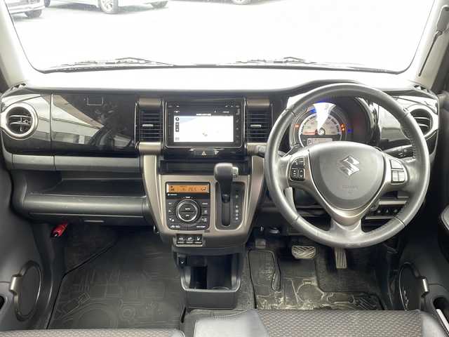 スズキ ハスラー Jスタイル Ⅱ ターボ 新潟県 2017(平29)年 9.7万km クールカーキパールメタリック/ホワイト2トーンルーフ 4WD/ナビ（Bluetooth/DTV/AUX）/全周囲カメラ/D/N席シートヒーター/クルーズコントロール/デュアルカメラブレーキサポート/HIDヘッドライト/ビルトインETC/衝突軽減/アイドリングストップ/社外15インチアルミホイール/ドアバイザー/電動格納ミラー/フォグランプ/シガーソケット