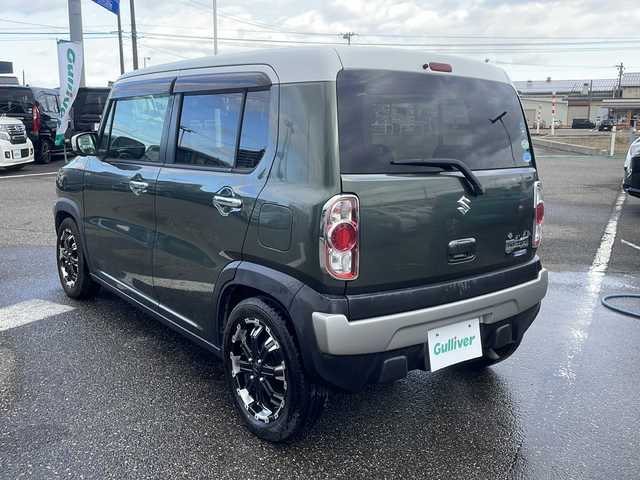 スズキ ハスラー Jスタイル Ⅱ ターボ 新潟県 2017(平29)年 9.7万km クールカーキパールメタリック/ホワイト2トーンルーフ 4WD/ナビ（Bluetooth/DTV/AUX）/全周囲カメラ/D/N席シートヒーター/クルーズコントロール/デュアルカメラブレーキサポート/HIDヘッドライト/ビルトインETC/衝突軽減/アイドリングストップ/社外15インチアルミホイール/ドアバイザー/電動格納ミラー/フォグランプ/シガーソケット