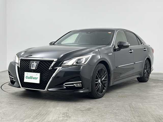 トヨタ クラウン ハイブリッド アスリートS 三重県 2017(平29)年 6.6万km プレシャスブラックパール 禁煙車/純正ナビ/・CD/DVD/Bluetooth/SD/USB/AM/FM/パノラミックビューモニター/前席シートヒーター/前席ベンチレーション/前席パワーシート/ステアリングヒーター/トヨタセーフティセンス/・オートハイビーム/・プリクラッシュセーフティ/・レーダークルーズコントロール/・レーンディパーチャーアラート/ビルトインETC/前方ドライブレコーダー/純正18インチAW