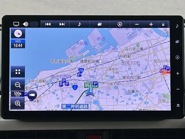 ダイハツ ムーヴ キャンバス ストライプス G ターボ 兵庫県 2023(令5)年 0.4万km パール 追従有クルーズコントロール/１０インチ純正ナビ/両側パワースライドド/純正ドライブレコーダー/オートパーキングブレーキ/レーンキープアシスト/Bluetooth接続/バックカメラ/ブレーキホールド/LEDヘッドライト/シートヒーター/ベンチシート/フルフラット/ETC/ホットカップホルダー