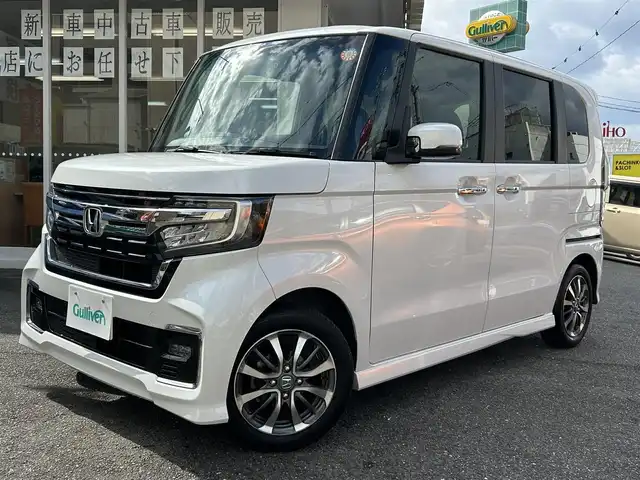 ホンダ Ｎ ＢＯＸ カスタム L 愛知県 2021(令3)年 3.4万km プラチナホワイトパール 両側パワースライドドア/純正ナビ/フルセグテレビ/バックカメラ/シートヒーター/Bluetooth/プッシュスタート/クルコン/CMBS/VSA/LKAS/パーキングセンサー/ドラレコ前後/ETC/純正アルミホイール/フォグランプ/取説、保証書、スペアキー