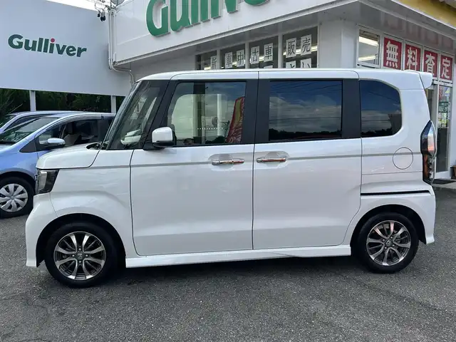 ホンダ Ｎ ＢＯＸ カスタム L 愛知県 2021(令3)年 3.4万km プラチナホワイトパール 両側パワースライドドア/純正ナビ/フルセグテレビ/バックカメラ/シートヒーター/Bluetooth/プッシュスタート/クルコン/CMBS/VSA/LKAS/パーキングセンサー/ドラレコ前後/ETC/純正アルミホイール/フォグランプ/取説、保証書、スペアキー