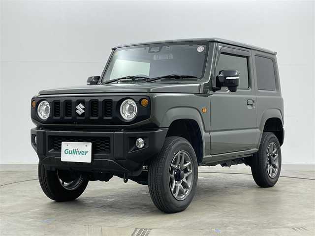 スズキ ジムニー XC 岡山県 2023(令5)年 2.9万km ジャングルグリーン アルパイン9インチナビ/X9NX1/（CD/DVD/TV/BT/USB)/バックカメラ/アルパインミラー型ドライブレコーダー/2インチリフトアップ/社外マフラー/LEDヘッドライト/フォグランプ/オートライト/スズキセーフティーサポート/社外シフト/純正フロアマット/純正ドアバイザー/クルーズコントロール/ETC/取扱説明書/スペアキー×１