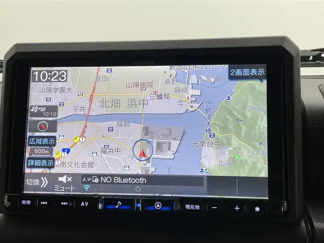 スズキ ジムニー XC 岡山県 2023(令5)年 2.9万km ジャングルグリーン アルパイン9インチナビ/X9NX1/（CD/DVD/TV/BT/USB)/バックカメラ/アルパインミラー型ドライブレコーダー/2インチリフトアップ/社外マフラー/LEDヘッドライト/フォグランプ/オートライト/スズキセーフティーサポート/社外シフト/純正フロアマット/純正ドアバイザー/クルーズコントロール/ETC/取扱説明書/スペアキー×１