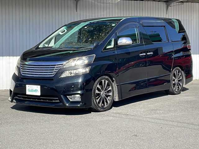 トヨタ ヴェルファイア 2．4Z プラチナセレクションⅡ 長野県 2010(平22)年 11.1万km ブラック 純正ナビ/バックカメラ/後席モニター/パワーバックドア/車高調/コーナーセンサー /社外18インチアルミ