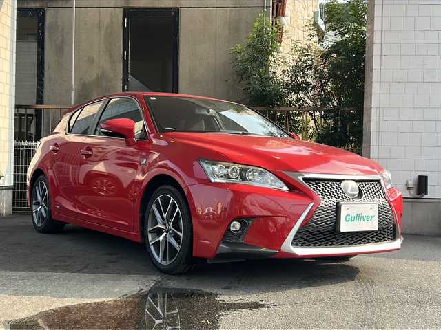 レクサス ＣＴ 200h Fスポーツ 京都府 2015(平27)年 6.2万km マダーレッド 純正SDナビ/Bluetooth/CD/DVD/Blu-ray/フルセグ/バックカメラ/TSS/禁煙車/パドルシフト/クリアランスソナー/ＬＥＤヘッドライト/レーダークルーズコントロール/シートヒーター（Ｄ＋Ｎ）/ベンチシート/フルフラットシート/パワーシート（Ｄ＋Ｎ）/電動格納ミラー/衝突軽減ブレーキ
