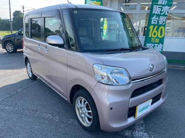 ダイハツ タント X SA 神奈川県 2014(平26)年 10万km ライトローズマイカメタリック ・4WD/・純正ナビ（BT/CD/DVD/USB/SD/フルセグ）/・バックカメラ/・スマートキー/・前後ドライブレコーダー/・社外AW/・積み込み冬タイヤ/・横滑り防止装置/・衝突軽減システム/・純正フロアマット/・パワーステアリング/・パワーウィンドウ