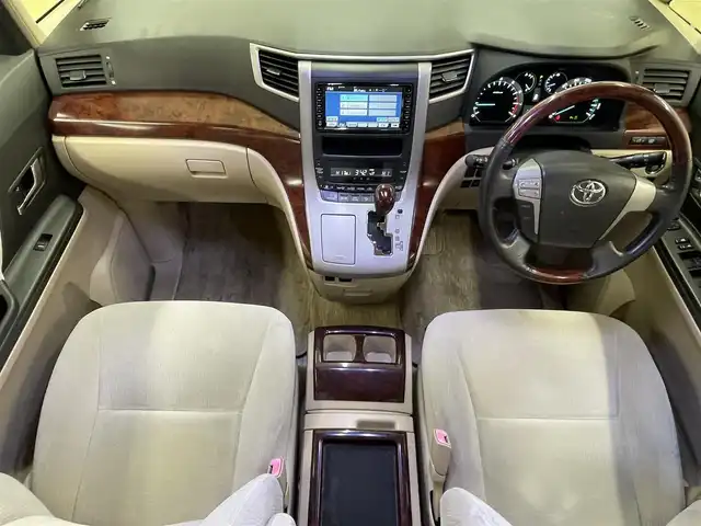 トヨタ アルファード 240X 道央・札幌 2008(平20)年 13.2万km ホワイトパールクリスタルシャイン 4WD/純正ディーラーSDナビ/  (CD/DVD/MD/AM/FM/BT/フルセグ）/ウッドコンピステアリング/左側パワースライドドア/右側イージークローザードア/HIDヘッドライト/フォグライト/12V/120W/ビルトインETC/コーナーセンサー/横滑り防止/フロントワイパーデアイサー/寒冷地仕様/ステアリングスイッチ/オートライト/オールオートパワーウィンドウ/バックカメラ/バニティミラー/純正フロアマット/純正ドアバイザー/電動格納ミラー/スマートキー