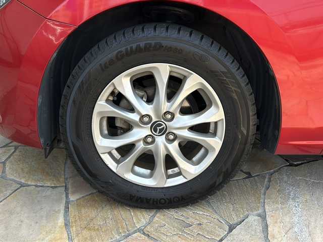 マツダ デミオ 13S Lパッケージ 静岡県 2015(平27)年 7.5万km ソウルレッドプレミアムメタリック 純正ナビ/・バックモニター/・Bluetooth/・フルセグTV/・USB/・AUX/・CD/DVD/・ステアリングスイッチ/主要装備/・プッシュスタート/・ETC車載器/・衝突被害軽減システム/・ハーフレザーシート/・LEDヘッドライト/・オートライト/・純正ＡＷ/・スマートキー/・スペアキー/・アイドリングストップ/・コーナーセンサー