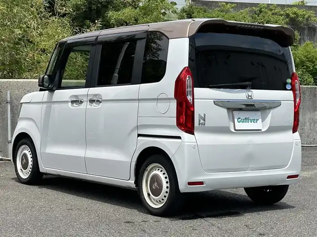 ホンダ Ｎ ＢＯＸ G･L ホンダセンシング カッパーブラウンスタイル 長崎県 2019(令1)年 12.6万km プラチナホワイトパール ワンオーナー/純正ナビ(FM/AM/BT/TV/CD)/純正フロアマット/プッシュスタート/オートライト/ETC/バックカメラ/衝突被害軽減システム/レーンキープアシスト/横滑り防止装置/アイドリングストップ/ABS/USB入力端子×２/取扱説明書/記録簿/保証書