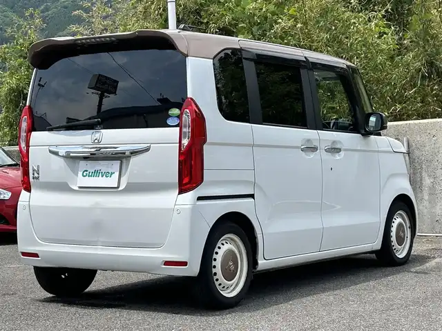 ホンダ Ｎ ＢＯＸ G･L ホンダセンシング カッパーブラウンスタイル 長崎県 2019(令1)年 12.6万km プラチナホワイトパール ワンオーナー/純正ナビ(FM/AM/BT/TV/CD)/純正フロアマット/プッシュスタート/オートライト/ETC/バックカメラ/衝突被害軽減システム/レーンキープアシスト/横滑り防止装置/アイドリングストップ/ABS/USB入力端子×２/取扱説明書/記録簿/保証書