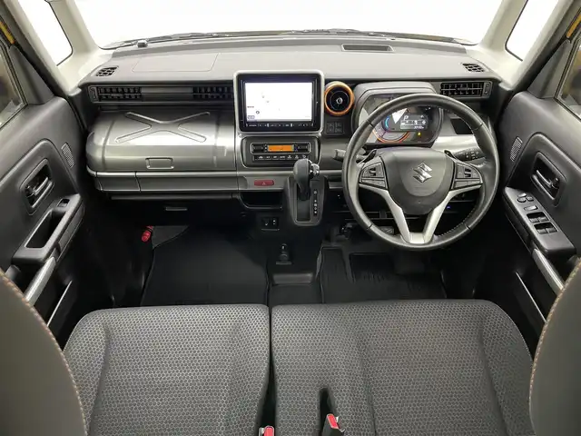 スズキ スペーシア ギア HYBRID XZターボ 岡山県 2020(令2)年 3.1万km アクティブイエロー/ガンメタリック2トーン 社外8インチナビ（AVIC-RL812）/（Bluetooth/CD/DVD/USB/フルセグTV)/全方位カメラ/両側電動スライドドア/シートヒーター(運転席・助手席)/クルーズコントロール/コーナーセンサー(後ろ)/ルーフレール/LEDヘッドライト/オートハイビーム/ステアリングスイッチ/社外ドライブレコーダー(前後)/パドルシフト/ビルトインETC/アイドリングストップ/レーンアシスト/アイドリングストップ/スマートキー(2本)