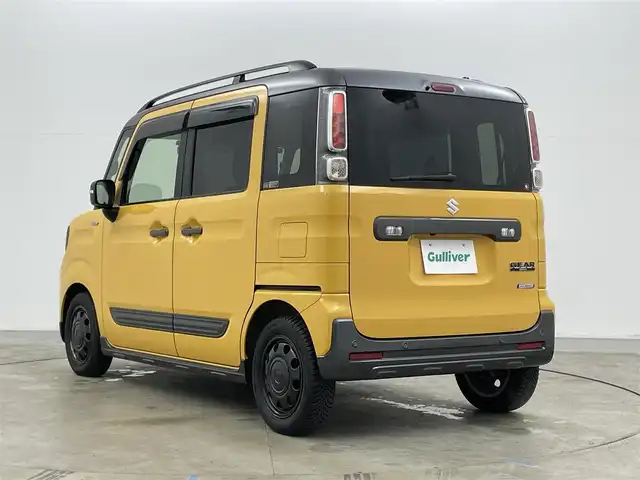 スズキ スペーシア ギア HYBRID XZターボ 岡山県 2020(令2)年 3.1万km アクティブイエロー/ガンメタリック2トーン 社外8インチナビ（AVIC-RL812）/（Bluetooth/CD/DVD/USB/フルセグTV)/全方位カメラ/両側電動スライドドア/シートヒーター(運転席・助手席)/クルーズコントロール/コーナーセンサー(後ろ)/ルーフレール/LEDヘッドライト/オートハイビーム/ステアリングスイッチ/社外ドライブレコーダー(前後)/パドルシフト/ビルトインETC/アイドリングストップ/レーンアシスト/アイドリングストップ/スマートキー(2本)