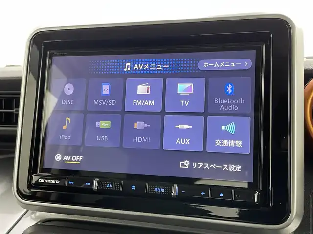 スズキ スペーシア ギア HYBRID XZターボ 岡山県 2020(令2)年 3.1万km アクティブイエロー/ガンメタリック2トーン 社外8インチナビ（AVIC-RL812）/（Bluetooth/CD/DVD/USB/フルセグTV)/全方位カメラ/両側電動スライドドア/シートヒーター(運転席・助手席)/クルーズコントロール/コーナーセンサー(後ろ)/ルーフレール/LEDヘッドライト/オートハイビーム/ステアリングスイッチ/社外ドライブレコーダー(前後)/パドルシフト/ビルトインETC/アイドリングストップ/レーンアシスト/アイドリングストップ/スマートキー(2本)