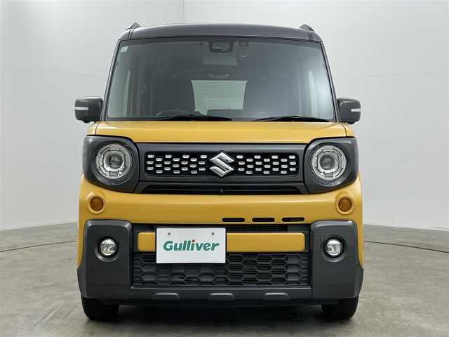 スズキ スペーシア ギア HYBRID XZターボ 岡山県 2020(令2)年 3.1万km アクティブイエロー/ガンメタリック2トーン 社外8インチナビ（AVIC-RL812）/（Bluetooth/CD/DVD/USB/フルセグTV)/全方位カメラ/両側電動スライドドア/シートヒーター(運転席・助手席)/クルーズコントロール/コーナーセンサー(後ろ)/ルーフレール/LEDヘッドライト/オートハイビーム/ステアリングスイッチ/社外ドライブレコーダー(前後)/パドルシフト/ビルトインETC/アイドリングストップ/レーンアシスト/アイドリングストップ/スマートキー(2本)