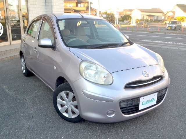 日産 マーチ 12X 宮城県 2011(平23)年 6.6万km クリスタルライラック /　1オーナー/　純正オーディオ/　スマートキー/　電格ミラー/　エコアイドル/　フロアマット/　ドアバイザー/　デュアルエアバック/　ABS/