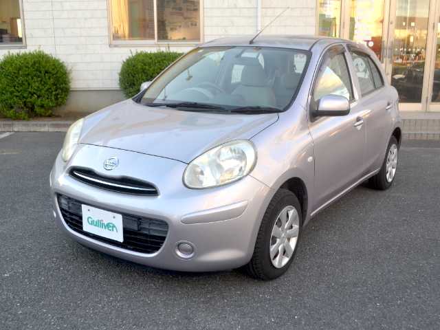日産 マーチ 12X 宮城県 2011(平23)年 6.6万km クリスタルライラック /　1オーナー/　純正オーディオ/　スマートキー/　電格ミラー/　エコアイドル/　フロアマット/　ドアバイザー/　デュアルエアバック/　ABS/