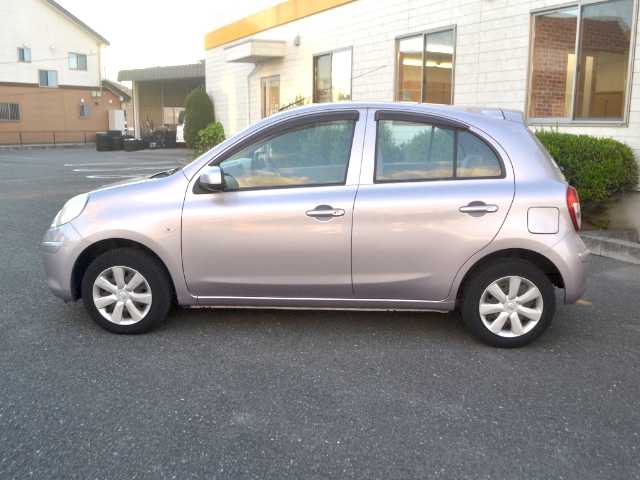 日産 マーチ 12X 宮城県 2011(平23)年 6.6万km クリスタルライラック /　1オーナー/　純正オーディオ/　スマートキー/　電格ミラー/　エコアイドル/　フロアマット/　ドアバイザー/　デュアルエアバック/　ABS/