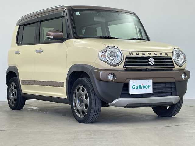 スズキ ハスラー 鹿児島県 2019(令1)年 3.3万km シフォンアイボリーメタリック/ウッディブラウン2トーンルーフ 純正SDナビ【CN-RZ743W】/全方位カメラ/オートライト/フォグライト/デュアルカメラサポートブレーキ/前席シートヒーター/ドライブレコーダー/ETC/フルセグテレビ/スペアキー/ルーフレール/LEDヘッドライト/純正ホイール