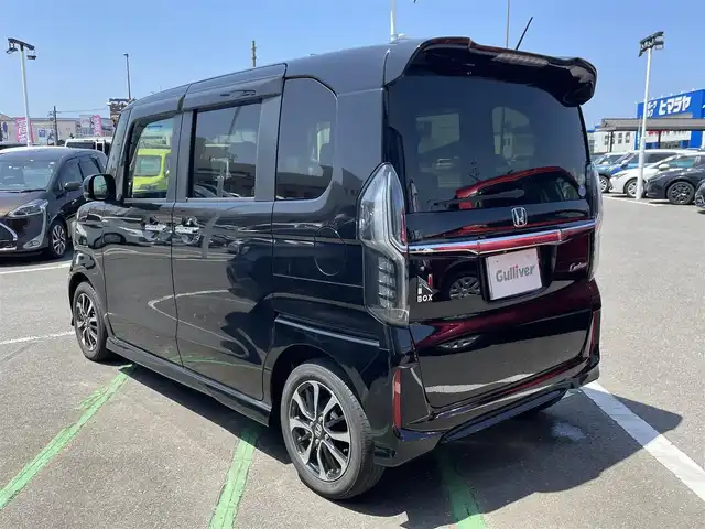 ホンダ Ｎ ＢＯＸ カスタム G L 長崎県 2017(平29)年 8.6万km クリスタルブラックパール ワンオーナー/純正ナビ/（ワンセグ・CD・SD・BT・USB)/ETC/ドライブレコーダー/スマートキー/左パワースライドドア/LEDヘッドライト/オートライト/バックカメラ/横滑り防止/ステアリングスイッチ/スペアキー/新車保証書/取扱説明書