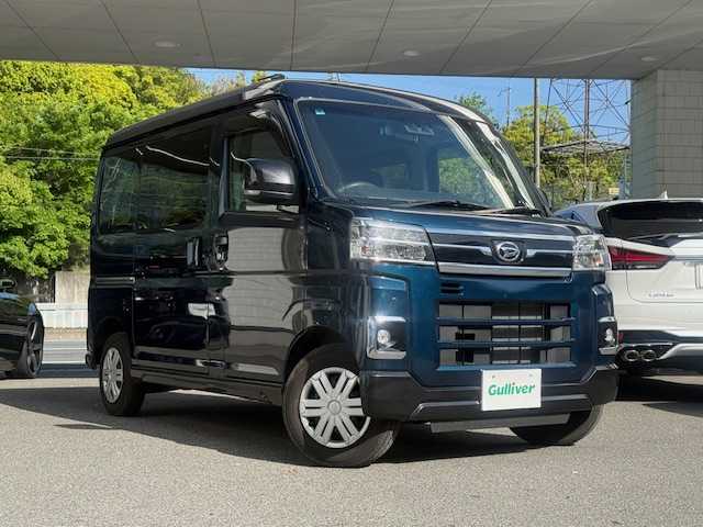 ダイハツ アトレー バン RS 大阪府 2023(令5)年 1.3万km レーザーブルークリスタルシャイン /禁煙車//ワンオーナー車//ディーラーオプションナビ/・FM・AM・CD・DVD・BT・フルセグTV//バックカメラ//スマートキー//LEDヘッドライト//両側パワースライドドア//ステアリングスイッチ//コーナーセンサー//アイドリングストップ//ビルトインETC//デジタルインナーミラー型前後ドラレコ//オーバーヘッドシェルフ//保証書//取扱説明書//スペアキー