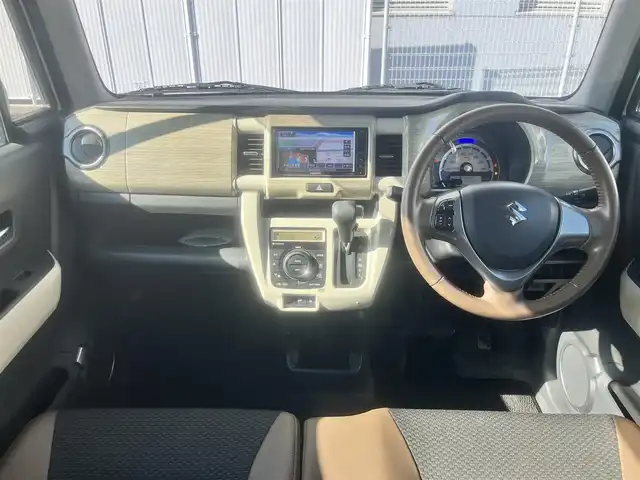 スズキ ハスラー ワンダラー 島根県 2019(平31)年 3.6万km ピュアホワイトパール/ウッディブラウン2トーンルーフ 4WD/純正メモリナビ/フルセグ　/ＤＶＤ再生/Ｂｌｕｅｔｏｏｔｈ　/前席シートヒーター/バックカメラ/ダウンヒルアシストコントロール　/衝突被害軽減システム/レーンアシスト　/純正HIDライト/盗難防止装置/保証書　 　/スペアキー1本/スチールホイール＆サマータイヤ4本セット積込み(5分山)/純正フロアマット/純正スチールホイール