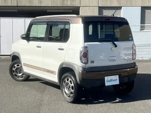 スズキ ハスラー ワンダラー 島根県 2019(平31)年 3.6万km ピュアホワイトパール/ウッディブラウン2トーンルーフ 4WD/純正メモリナビ/フルセグ　/ＤＶＤ再生/Ｂｌｕｅｔｏｏｔｈ　/前席シートヒーター/バックカメラ/ダウンヒルアシストコントロール　/衝突被害軽減システム/レーンアシスト　/純正HIDライト/盗難防止装置/保証書　 　/スペアキー1本/スチールホイール＆サマータイヤ4本セット積込み(5分山)/純正フロアマット/純正スチールホイール