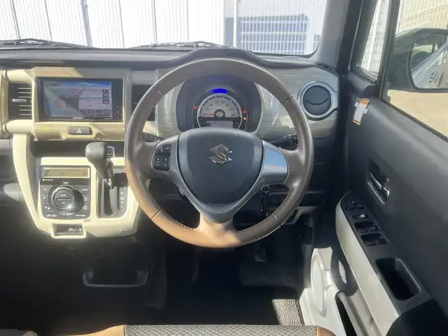 スズキ ハスラー ワンダラー 島根県 2019(平31)年 3.6万km ピュアホワイトパール/ウッディブラウン2トーンルーフ 4WD/純正メモリナビ/フルセグ　/ＤＶＤ再生/Ｂｌｕｅｔｏｏｔｈ　/前席シートヒーター/バックカメラ/ダウンヒルアシストコントロール　/衝突被害軽減システム/レーンアシスト　/純正HIDライト/盗難防止装置/保証書　 　/スペアキー1本/スチールホイール＆サマータイヤ4本セット積込み(5分山)/純正フロアマット/純正スチールホイール