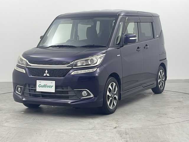 三菱 デリカＤ：２ カスタムHV　MV 三重県 2016(平28)年 5.4万km ミッドナイトバイオレットメタリック 禁煙車/純正7インチナビ/　フルセグTV/CD/Bluetooth/クルーズコントロール/バックカメラ/純正LEDヘッドライト/両側パワースライドドア/スマートキー/スペアキー/プッシュスタート/純正アルミホイール/運転席シートヒーター/電格ウインカーミラー/ステアリングスイッチ/衝突軽減ブレーキシステム/レーンキープアシストシステム/オートライト/ドアバイザー