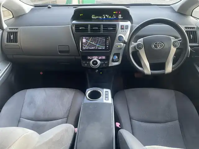 トヨタ プリウス α G 愛知県 2012(平24)年 8.1万km スーパーホワイトⅡ 社外ナビ/(フルセグ/CD/DVD/AM/FM/Bluetooth/USB)/バックカメラ/クルーズコントロール/ビルトインETC/社外前後ドラレコ/純正フロアマット/純正AW16インチ/オートLEDライト/電動格納ミラー/スマートキー×2