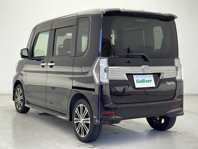 ダイハツ タント カスタム RS トップED SA Ⅲ 千葉県 2017(平29)年 3.9万km ナイトシャドーパープルクリスタルM 衝突軽減ブレーキ/レーンキープアシスト/横滑り防止機能有/コーナーセンサー/社外ナビ/（フルセグ/Bluetooth/CD/DVD/FM/AM)/バックカメラ/ETC/ハーフレザーシート/シートヒーター/両側パワースライドドア/純正15インチアルミホイール/純正ドアバイザー/純正フロアマット/ステアリングスイッチ/プッシュスタート/LEDオートライト/フォグランプ/オートハイビーム/アイドリングストップ/電動格納ミラー/ロールサンシェード