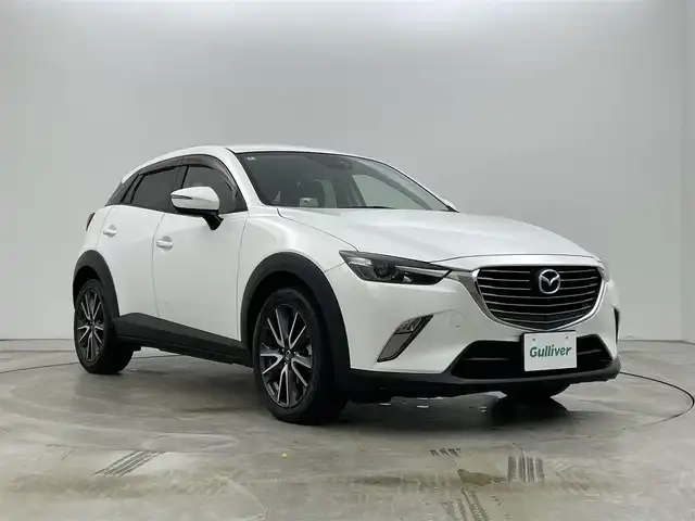 マツダ ＣＸ－３ 岡山県 2016(平28)年 5万km クリスタルホワイトパールマイカ プッシュスタート/フルセグテレビ/バックカメラ/アイドリングストップ/クルーズコントロール/スマートキー/純正１８インチアルミホイール/純正ナビ/純正フロアマット/ドアバイザー/ETC/ハーフレザーシート