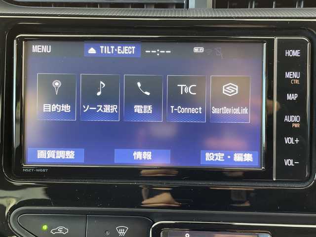 トヨタ アクア S 群馬県 2021(令3)年 2.6万km ダークブルーマイカ 禁煙車　セーフティセンス　純正７インチナビ　パノラミックビューモニター　ＬＥＤライト　ヘッドライトレベライザー　クリアランスソナー　ステアリングリモコン　スマートキー　ETC　ドライブレコーダー