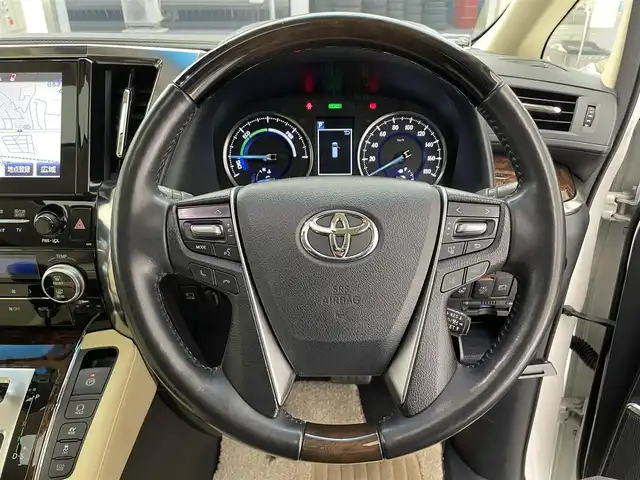 トヨタ アルファードハイブリット G Fパッケージ 滋賀県 2019(平31)年 6.6万km ホワイトパールクリスタルシャイン サンルーフ/レザーシート/純正9型JBLサウンドナビ/【CD/DVD/USB/Bluetooth/HDMI/フルセグ】/BSM/全方位カメラ/パワーシート/ベンチレーションシート/デジタルインナーミラー/ステアリングヒーター/パワーバックドア/両側パワースライドドア/オートホールド/LEDヘッドライト/前後ソナー/オットマン/ETC