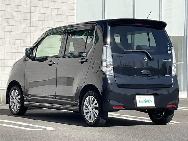 スズキ ワゴンＲ FZ 宮崎県 2015(平27)年 11.3万km ブルーイッシュブラックパール3 アイドリングストップ/プッシュスタート/純正フロアマット/純正LEDヘッドライト/オートライト/エアバックW/パワーステアリング/パワーウィンドウ/スマートキー/盗難防止装置/衝突被害軽減システム/横滑り防止装置/AAC/ABS/シートヒーター/純正アルミホイール（14インチ）