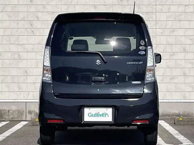 スズキ ワゴンＲ FZ 宮崎県 2015(平27)年 11.3万km ブルーイッシュブラックパール3 アイドリングストップ/プッシュスタート/純正フロアマット/純正LEDヘッドライト/オートライト/エアバックW/パワーステアリング/パワーウィンドウ/スマートキー/盗難防止装置/衝突被害軽減システム/横滑り防止装置/AAC/ABS/シートヒーター/純正アルミホイール（14インチ）