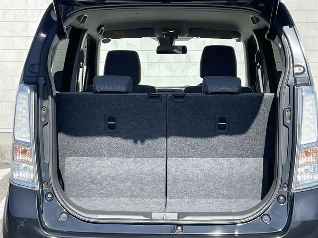 スズキ ワゴンＲ FZ 宮崎県 2015(平27)年 11.3万km ブルーイッシュブラックパール3 アイドリングストップ/プッシュスタート/純正フロアマット/純正LEDヘッドライト/オートライト/エアバックW/パワーステアリング/パワーウィンドウ/スマートキー/盗難防止装置/衝突被害軽減システム/横滑り防止装置/AAC/ABS/シートヒーター/純正アルミホイール（14インチ）